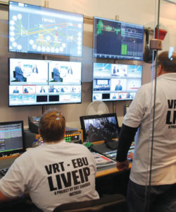 Um dos destaques do IBC 2016 foi a produção ao vivo com um workflow completo baseado em IP e no transporte SMPTE ST 2022-6, VSF TR03/ TR 04 e AES67
