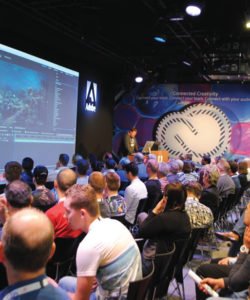 Como sempre, o estande da Adobe concentrou as atenções de muitos visitantes que queriam entender como funcionam as novas aplicações das plataformas da empresa e como estas se conectam a nuvem