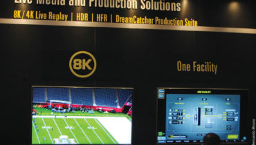 A Evertz avançou para a apresentação de soluções 8K  com sistema de replay ao vivo em 8K e 4K, HDR e HFR;  análise de Big Data com plataformas de análise de inSITE, relatórios e data mining; além de plataformas com infraestruturas de VOD com “onboard for Cloud/OTT”