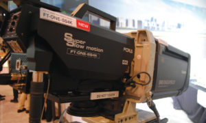 NAB 2019 – FOR-A apresentou a sua nova FT-One-SS4K com lente B4 de 2/3 que grava em 4K até 1000 FPS, e até 2000 fps em HD. Trabalha com saída 12G-SDI e suporta HDR/SDR e WCG