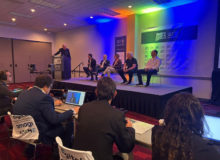 SET30 (2023) NEGÓCIOS E TENDÊNCIAS – Fernando Bittencourt, Ex-presidente da SET, Serge Van Herck, Chief Executive Officer, EVS, David Ross, Chief Executive Officer, Ross, Arne Berven, Chief Executive Officer, Wolftech, Conrad Clemson, CEO, EditShare e João Neto, CEO, Voiceinteraction