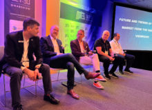 SET30 (2023) NEGÓCIOS E TENDÊNCIAS – Fernando Bittencourt, Ex-presidente da SET, Serge Van Herck, Chief Executive Officer, EVS, David Ross, Chief Executive Officer, Ross, Arne Berven, Chief Executive Officer, Wolftech, Conrad Clemson, CEO, EditShare e João Neto, CEO, Voiceinteraction